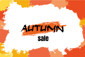 Herbst abstrakt Design mit bunt Bürste Schlaganfälle im Gelb, Rot, braun und Orange auf ein Weiß Hintergrund. modern und kreativ Poster, Broschüre, Gruß Karte Vorlage. png