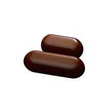 Chocolat éclaboussure 3d le rendu icône illustration png