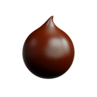 chocolate splash 3d rendering icon illustration png