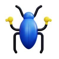 bug 3d rendering icon illustration png