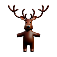 reindeer 3d rendering icon illustration png