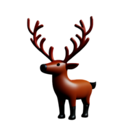 reindeer 3d rendering icon illustration png