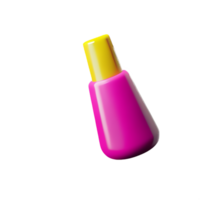 nail polish 3d rendering icon illustration png