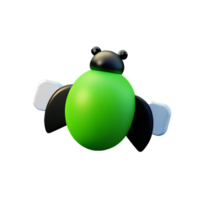 bug 3d rendering icon illustration png