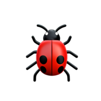 coccinelle 3d le rendu icône illustration png