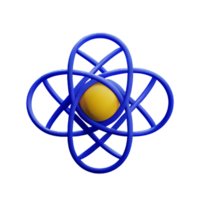 atom 3d rendering icon illustration png