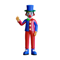 clown 3d renderen icoon illustratie png