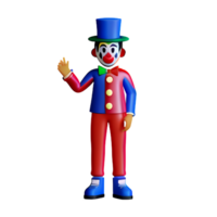 clown 3d rendering icon illustration png