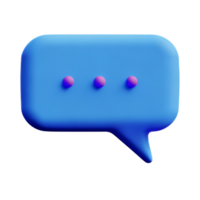 chat bubble 3d rendering icon illustration png