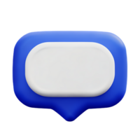 chat bubble 3d rendering icon illustration png