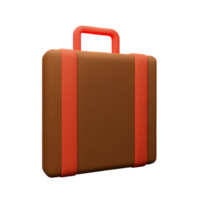 suitcase 3d rendering icon illustration png