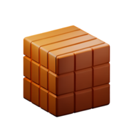 brick 3d rendering icon illustration png