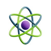 atom 3d rendering icon illustration png