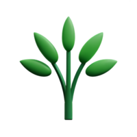 herbes 3d le rendu icône illustration png