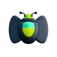 bug 3d rendering icon illustration png