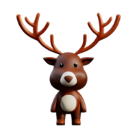 reindeer 3d rendering icon illustration png