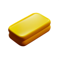 butter 3d rendering icon illustration png