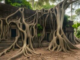 old abandoned house in the jungle photo