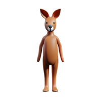 kangaroo 3d rendering icon illustration png