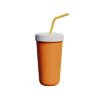 naranja jugo 3d representación icono ilustración png