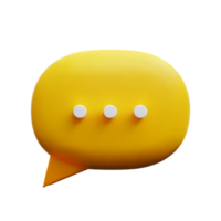 chat bubble 3d rendering icon illustration png