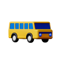 school bus 3d rendering icon illustration png