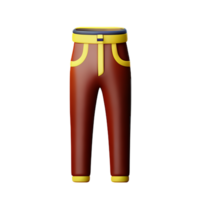 calça 3d Renderização ícone ilustração png