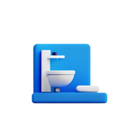 bathroom 3d rendering icon illustration png