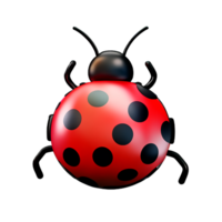 coccinelle 3d le rendu icône illustration png