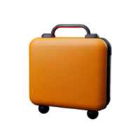 suitcase 3d rendering icon illustration png