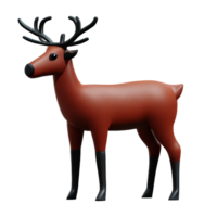 reindeer 3d rendering icon illustration png