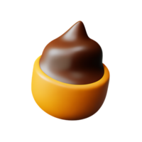 chocolate splash 3d rendering icon illustration png