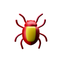 bug 3d rendering icon illustration png