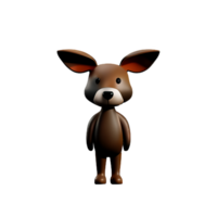 kangaroo 3d rendering icon illustration png