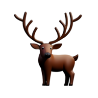 reindeer 3d rendering icon illustration png