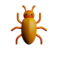 bug 3d rendering icon illustration png