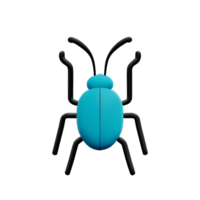 bug 3d rendering icon illustration png