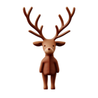 reindeer 3d rendering icon illustration png