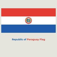 el paraguay bandera vector