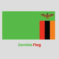 The Zambia Flag vector