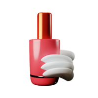 nail polish 3d rendering icon illustration png