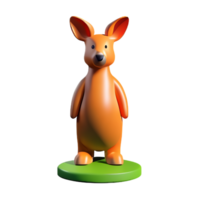 kangaroo 3d rendering icon illustration png