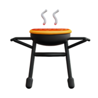 parrilla 3d representación icono ilustración png