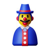 clown 3d interpretazione icona illustrazione png