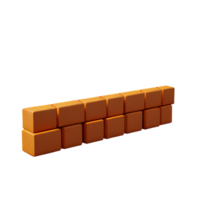 brick 3d rendering icon illustration png