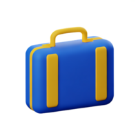 maleta 3d representación icono ilustración png