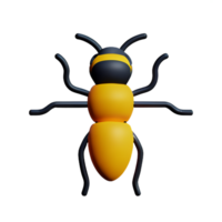 bug 3d rendering icon illustration png