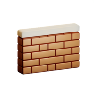 brick 3d rendering icon illustration png