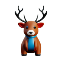 reindeer 3d rendering icon illustration png