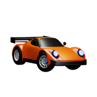 carrera coche 3d representación icono ilustración png